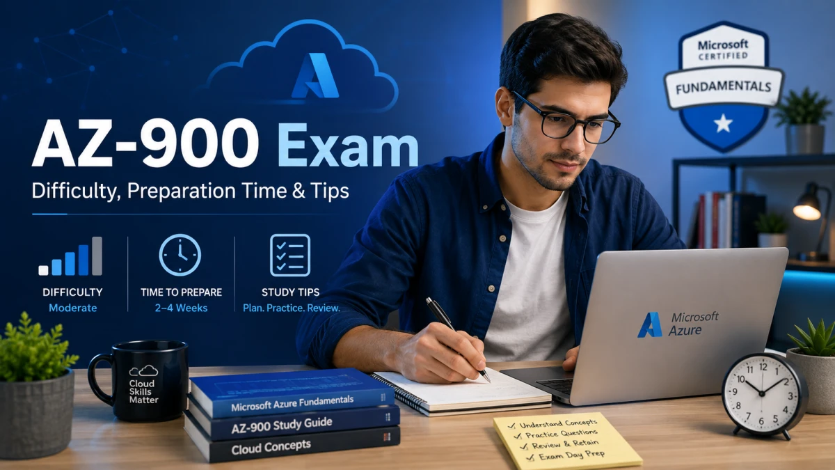 How Hard Is the AZ-900 Exam? Difficulty, Preparation Time, and Tips