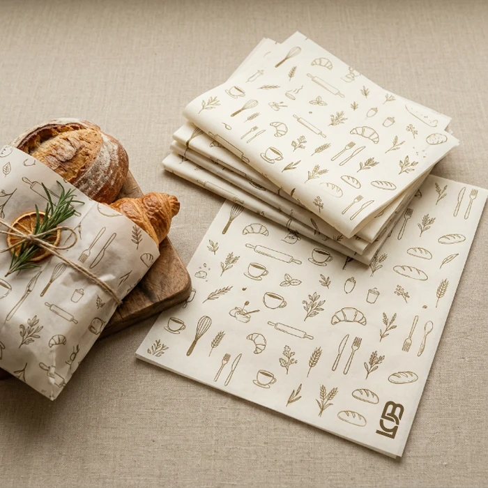 Custom Wax Paper Sheets | Printed Food Wrapping Paper