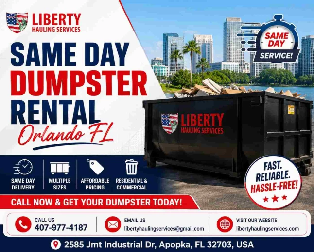 Same-Day Cleanup Made Simple: Finding the Right Dumpster Rental in Orlando
